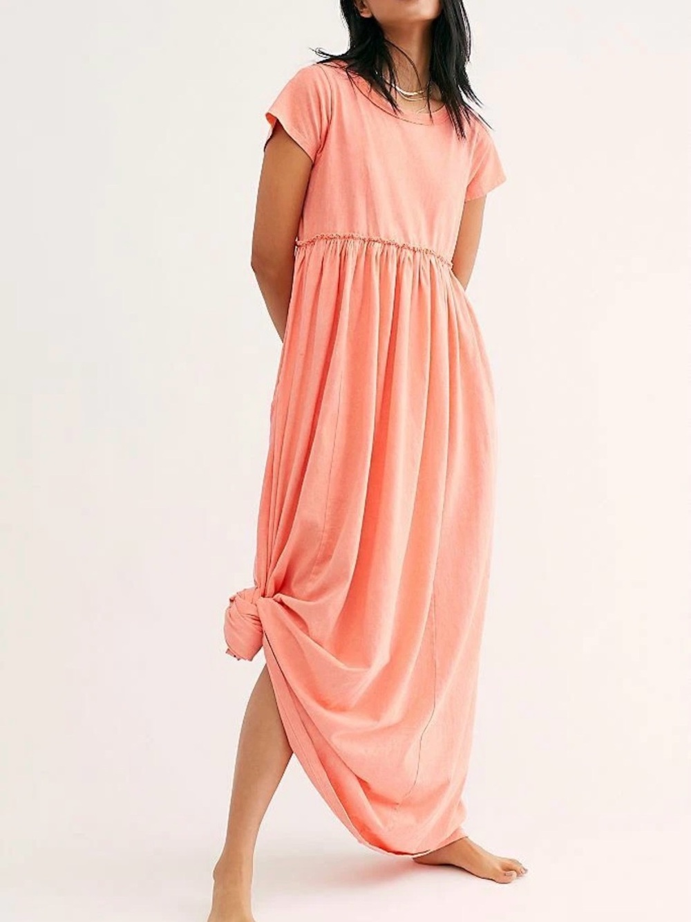 Free People Carissa Coral Maxi Sleep Dress
